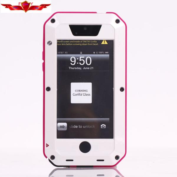 Zinc Alloy Dirtproof/Shockproof/Waterproof Cases For Iphone 4 4S 5 5S