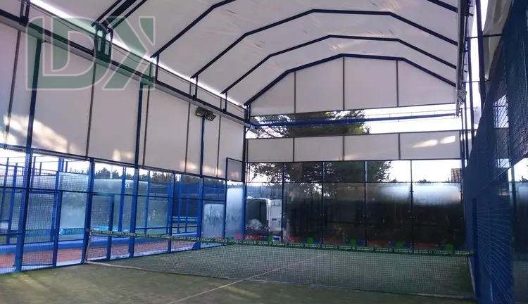 Padel With Roof Padel Court With Fixed Roof Outdoor Padel Customized Size Sport Equipments