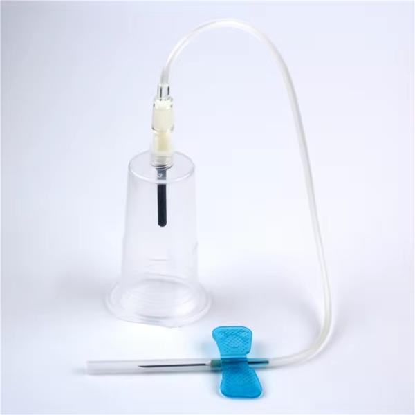Disposable 23G Butterfly Blood Collection Needle Set with Holder for Clinical and Patient Care