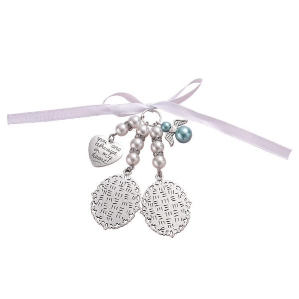 Charm de bouquet de mariée avec pendentif perle Photo Pendentifs DIY Sublimation Charms de bouquet de mariée