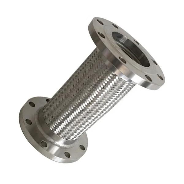 DN125 PN16 Flange Connection Stainless Steel 316 Wire Braided Flexible Flange Metal Fitting Hose
