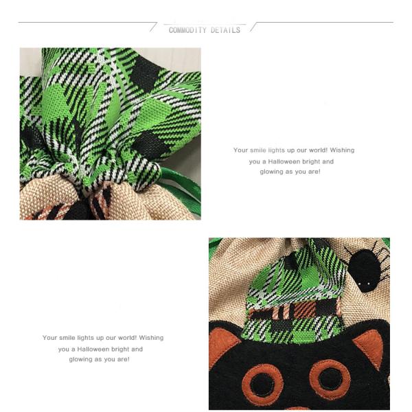 Customized Color Halloween Candy Bag with Drawstring Non woven Creative Gift Bag