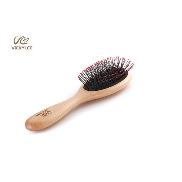 Slender Oval Shape 23cm Wooden Handle Hair Brush