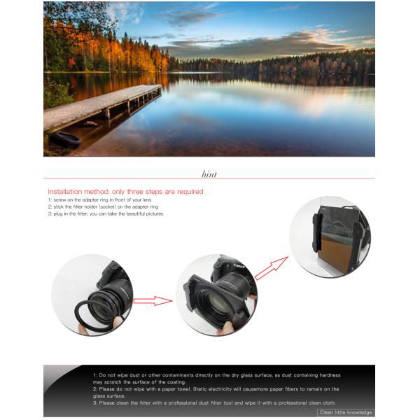 OEM Optical Glass Square Filters For Portrait Photography With Filters Holder