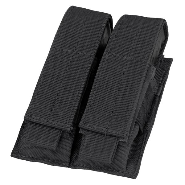 Tactical Double Pistol Mag Pouch 2 Pistol Mags With Hook Loop Flap