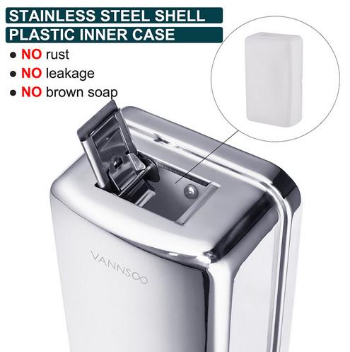 34 Ounce Bathroom Shower Soap Dispenser Corrosion Proof Lining Bathroom Accessories