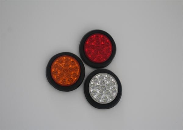 12V/24V 4inch round truck LED rear light, stop/amber combination lamp