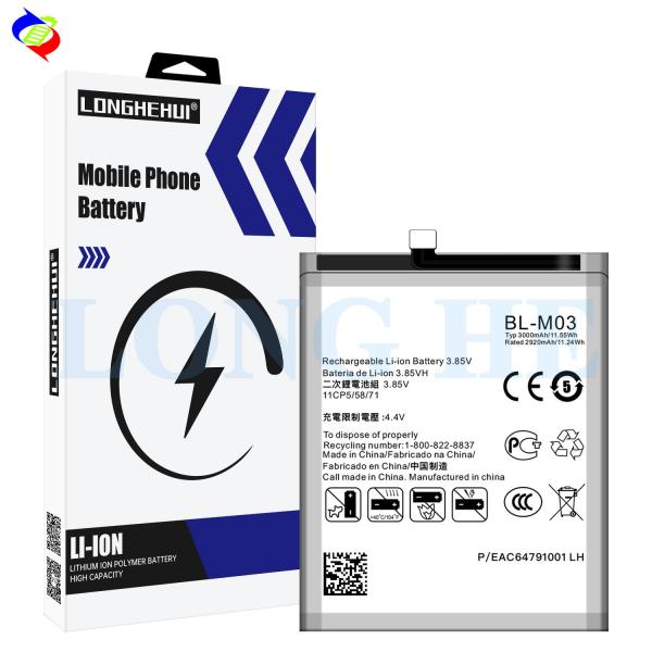 3000mAh Capacidade O Ciclo de substituição da bateria para LG K22 K22 Plus BL-M03 Carregamento rápido