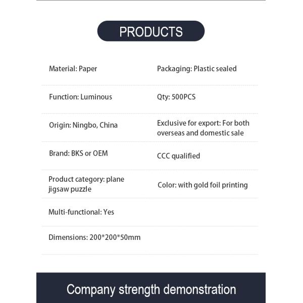 OEM Светлая рождественская елка головоломка 500 штук Белая карточка