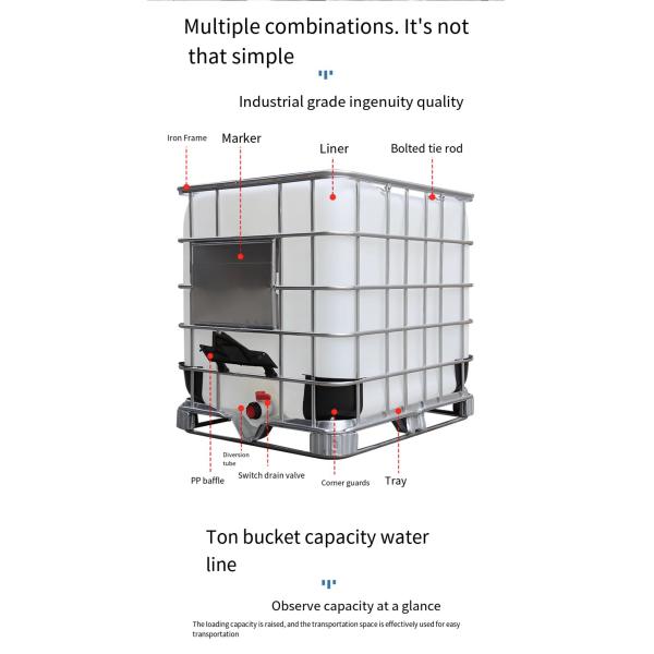 ODM 1000 Litre Water Tank IBC Chemical White Containers Storage