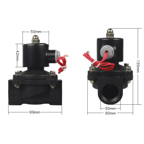 1 Inch ABS Plastic Electric Water Solenoid Valve 2 Way Normally Closed 12V 24V 220V