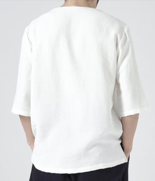 Latest Designs Blank Bulk Hemp T Shirts , Oversized White T Shirt Anti Pilling