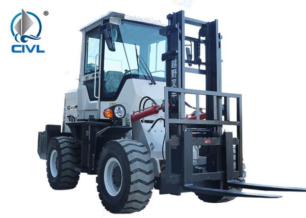 3 Ton Off Road Internal Combustion Forklift / Field Forklifts Rugged Mountain Road Railway Construction Forklift