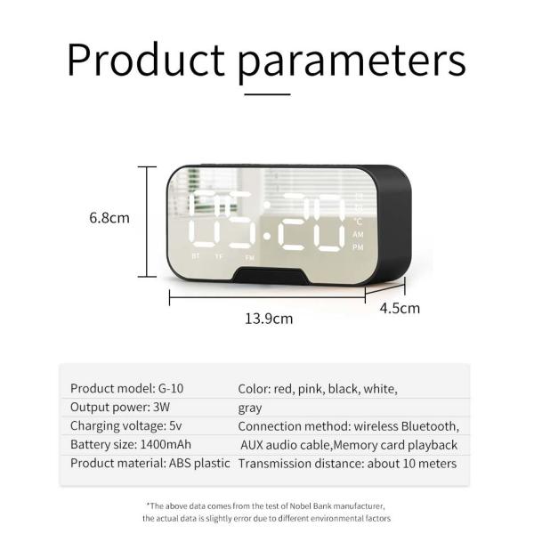 65dB 3W B2000 Subwoofer Bluetooth Speakers , Bluetooth Speaker With Led Screen