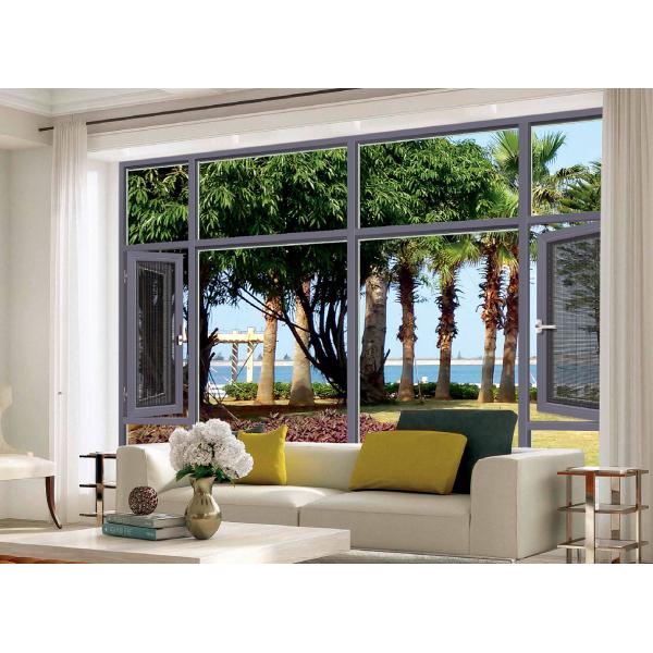 Energy-Saving Glass Aluminum Replacement Windows With Thermal Break System And Multi-Point Locking