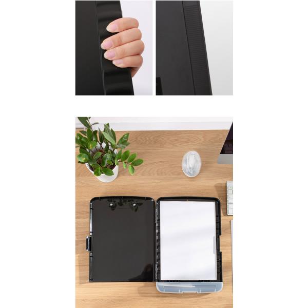 A4 Size Plastic Writing Board File Box with Elastic Closure Folder and Waterproof Clipboard