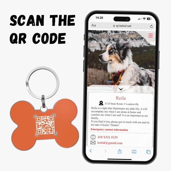 Заказные теги из нержавеющей стали отражающие большие с QR-кодом