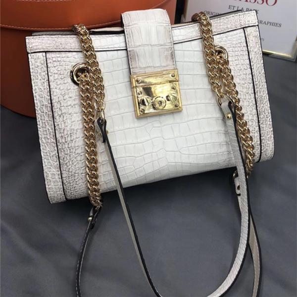 Fancy Genuine Crocodile Belly Skin Female Small Purse Women Flap Bag Exotic Alligator Leather Lady Single Shoulder Bag