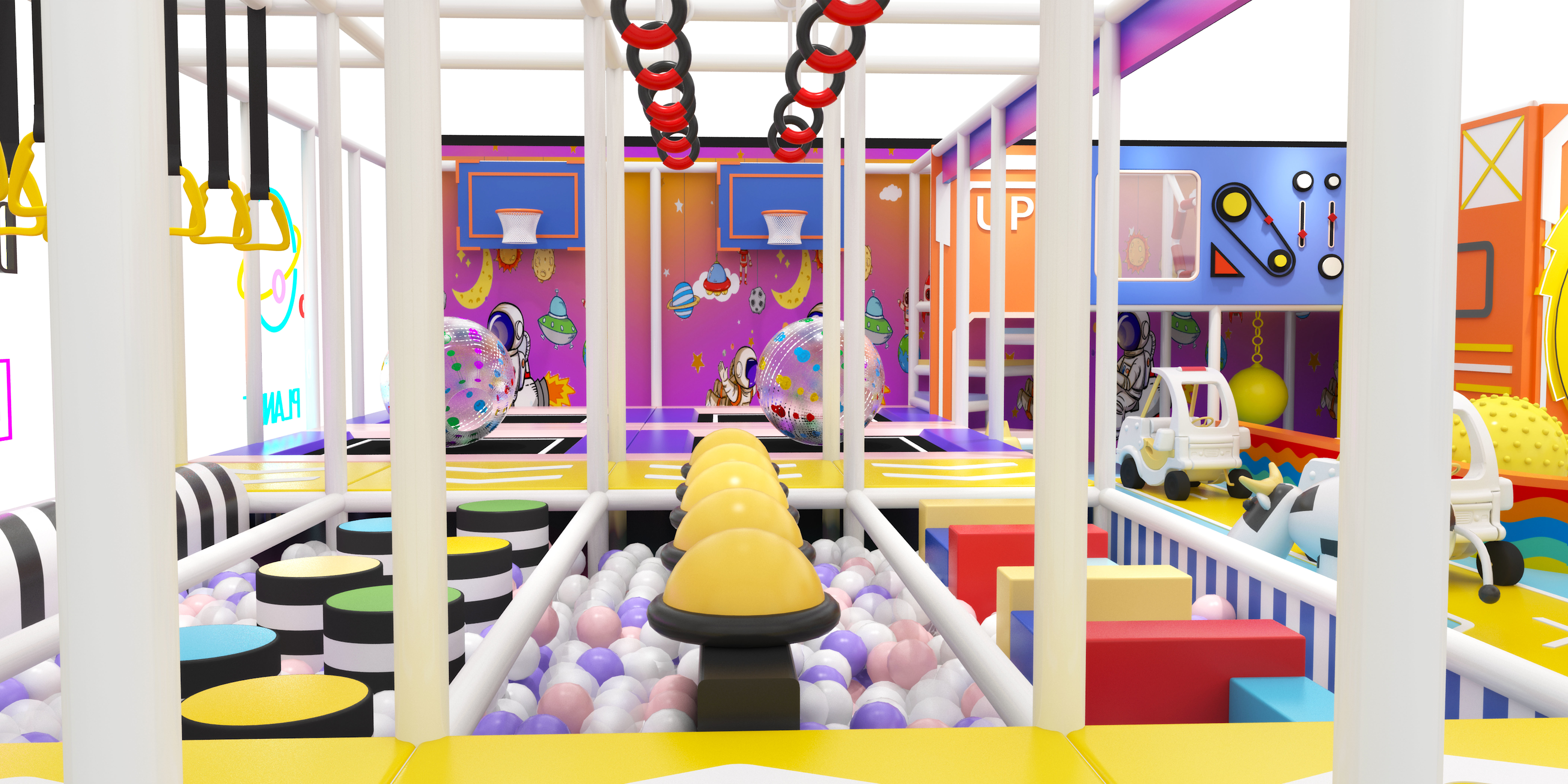 Tall Multi-Level Indoor Soft Play Castle | Commercial Vertical Play Structure for Mall & FEC