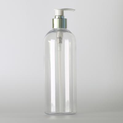 As garrafas plásticas do animal de estimação cosmético redondo, 500ml cancelam o tampão da bomba da loção das garrafas do champô