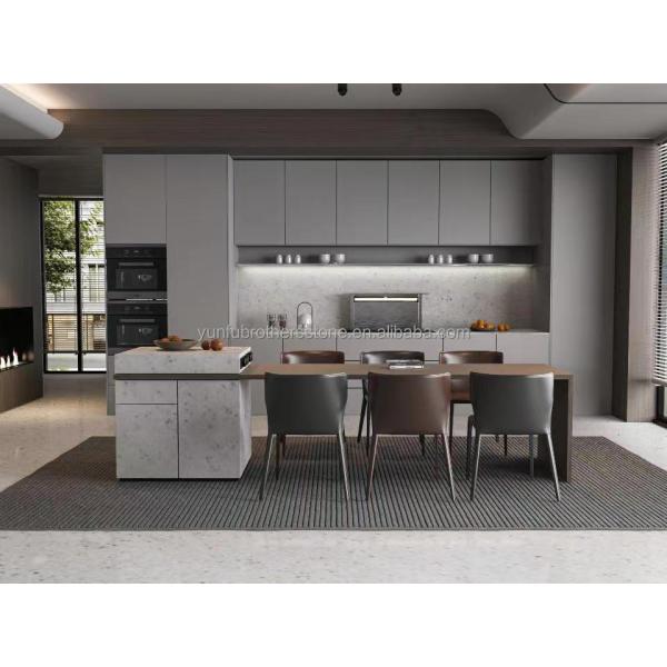 Flamed Natural Granite Tile Cut-to-Size for Modern White Kitchen Counter Top and More