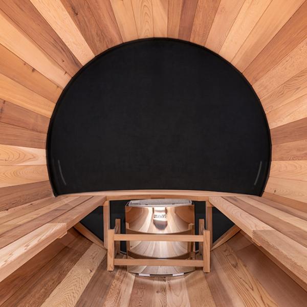 Стекло парилки сауны красного кедра деревянное - волокно усиленное пластиковое основание