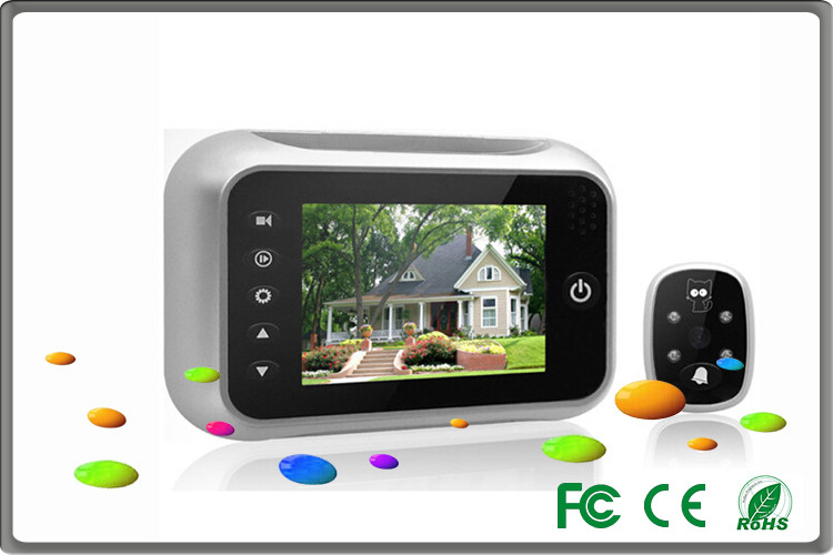 video motion detection for smart home automation , 3.2 inch LCD Touch Screen digital peephole door viewer