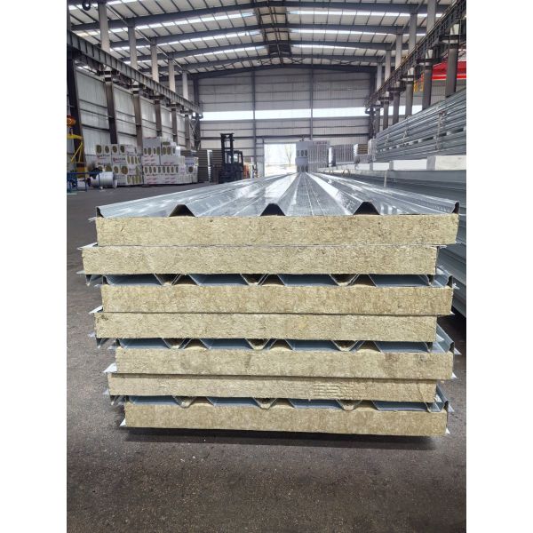 Rockwool Roof Sandwich Panel with SDP Coating, 12 Meters Length, and Solar Compatibility for Superior Performance