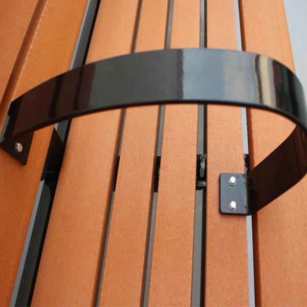 Leisure Plastic Wood Bench , Recycled Garden Bench With Two Dividers