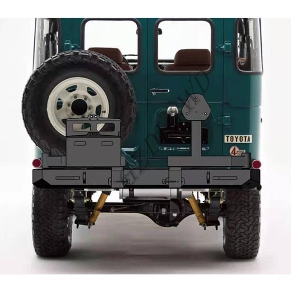 Front Rear Bumper Guard For Land Cruiser FJ 40 Steel Material With Spare Tire Stent