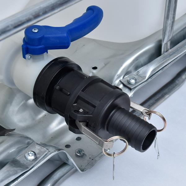 Conexão de flange 1000L IBC Tote Tanks com 2 polegadas de plástico Adaptador de válvula