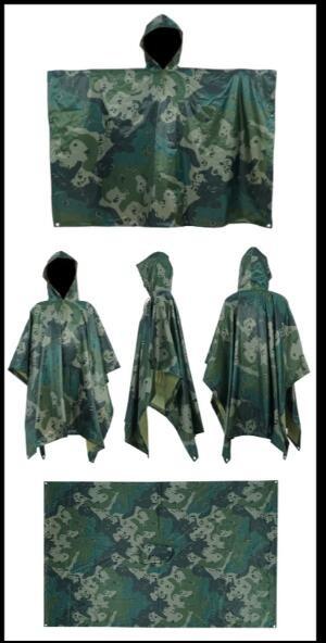 Camouflage Raincoat Workwear Poncho Outdoor Construction Worker Rain Gear