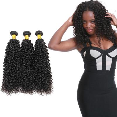 O cabelo encaracolado do Virgin 100 não processado empacota a linha natural do cabelo nenhum derramamento