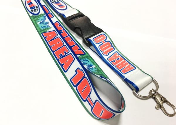 Colorful Dye Sublimation Lanyards Metal Hook Plastic Safety Buckle for Sport Activity
