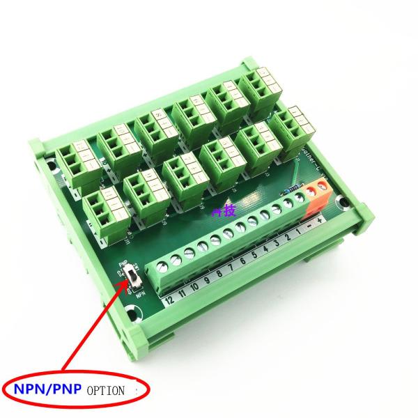 PLC Sensor Signal Input Distribution Module Terminal Blocks Connection Board 12 Arrays