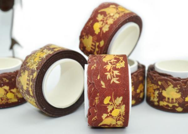Colorful 10m Stamp Glitter Die Cut Washi Tape