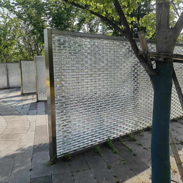 Telas de mosaico de vidro de parede interior transparente para bloco de vidro de cozinha
