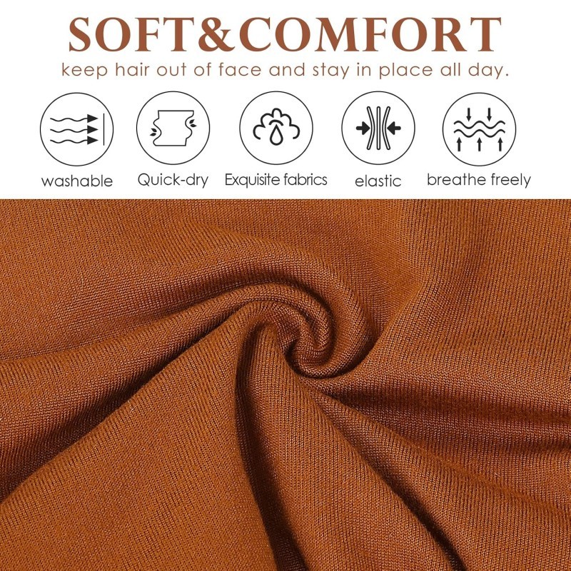 Elastic Wide Cotton Sweatband Headband - Perfect For Workout Yoga And Sports
