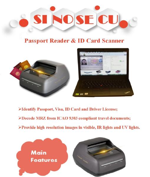 OCR Reader CMOS Passport ID Card and Driving License Document Scanner for Stock Products
