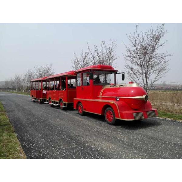 Поезд 42 мест электрический Trackless, электрический туристский поезд для внешнего воссоздания