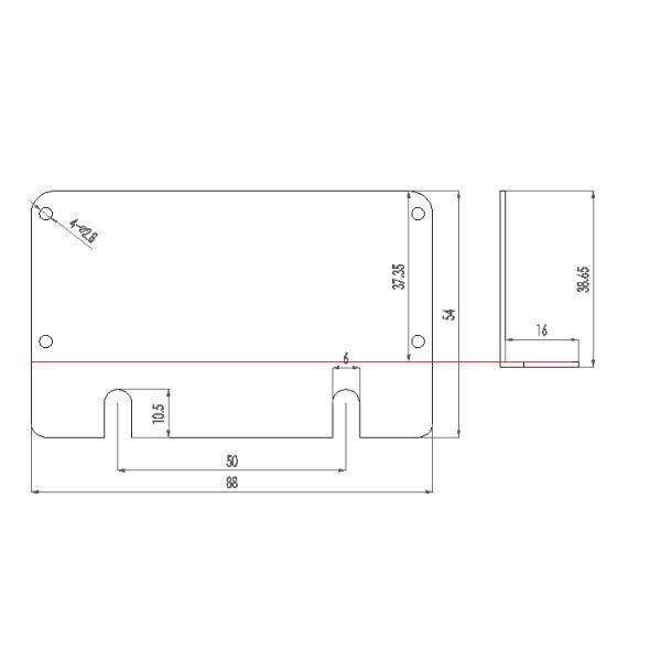 приложение белого алюминиевого штранг-прессования 88*38*120mm анодируя электронное