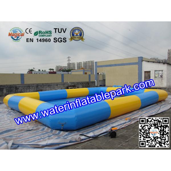 Square Inflatable Water Pool / Strong PVC Tarpaulin Inflatable Pool For Kids