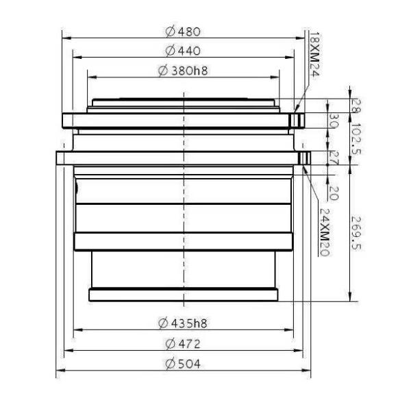 ODM Excavator Final Drive Hydraulic Travel Motor Drive Sy305 Sy335 Sy365 Sh350