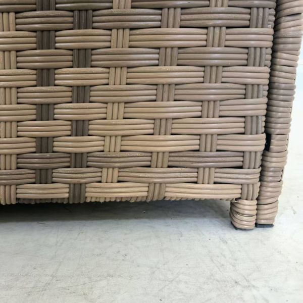 2026 New Large-Capacity Retro Brown Rattan Storage Factory Wholesale Double Seat Available