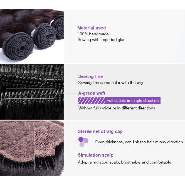 Buena sensación de la armadura brasileña recta brillante del pelo sin proceso químico