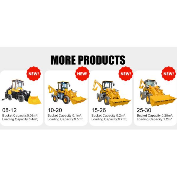 Compact Backhoe Loader with 75 KW Diesel Engine 1.3m³ Bucket Capacity and 2800 KG Loading Lifting Capacity