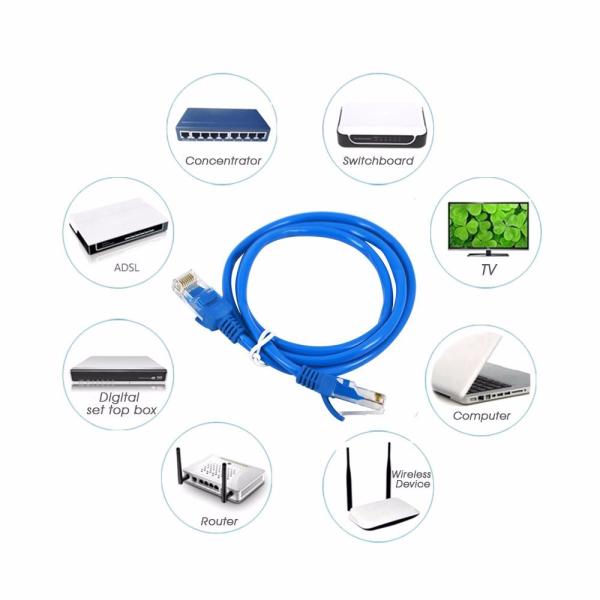 CE CCC 1m 3m 5m Rj45 CAT6 Patch Cord Unshielded Twisted Pair Blue Color