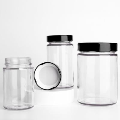 Wholesale Round Glass Pickles Jar 195ml 240ml 350ml  Honey Spice Chili Sauce Tomato Paste Jelly Glass Jars