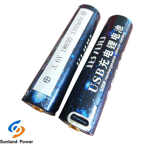Батарея ICR18650 3.6V 3350mah иона Li OEM цилиндрическая с терминалом USB
