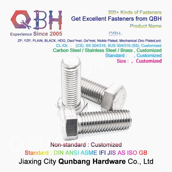 Стальное поверхностное покрытие равнины болта с шестигранной головкой 304 M2-M20